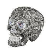 Sparkly Silver Skull - 19 cm voor wholesale door Qube Luxe by Debbie Marks
