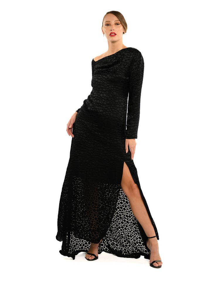 The Asymmetric Shoulder Side Slit Classic for wholesale by Cenia New York