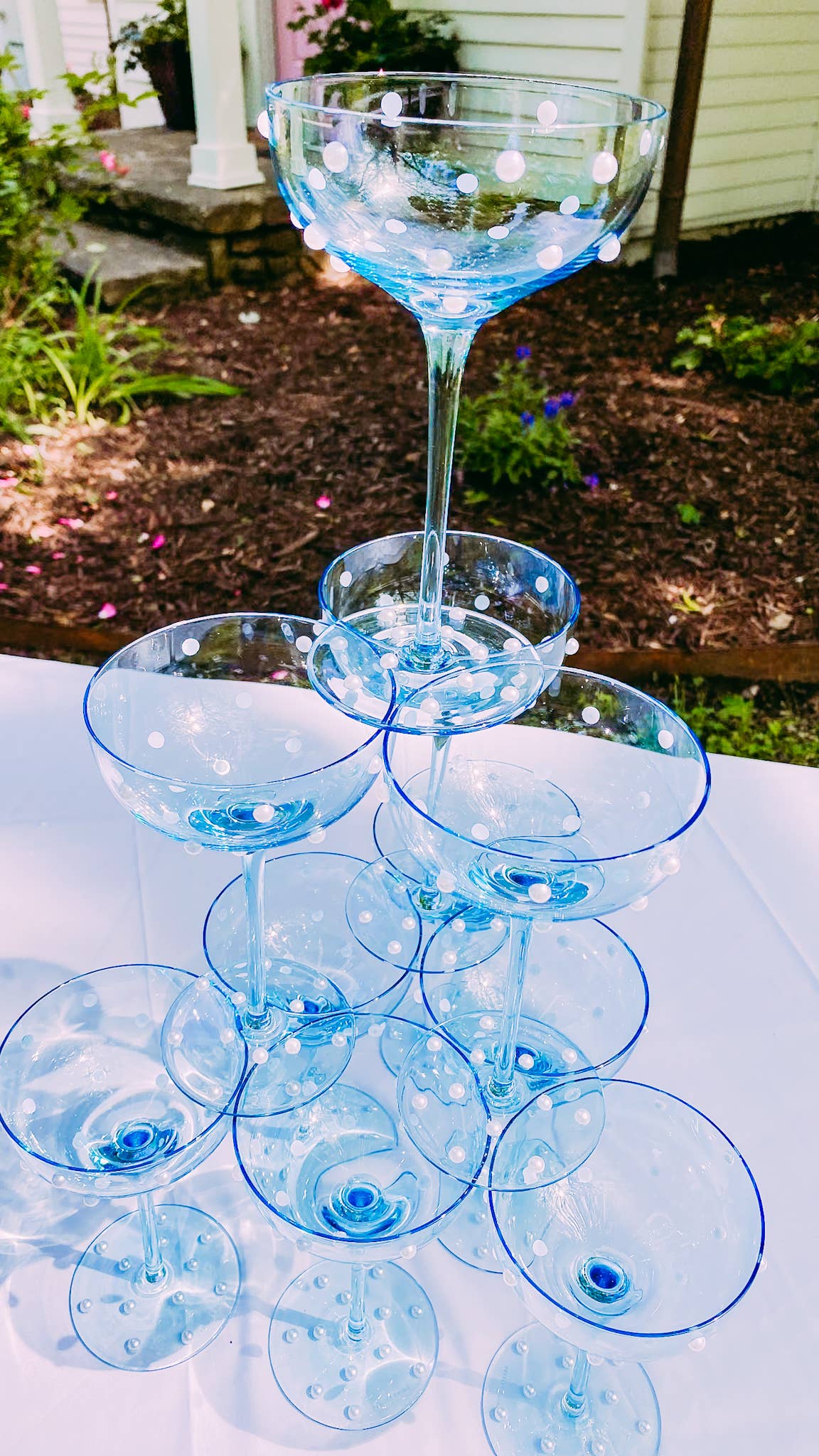 Presley Paige - Wholesale Cocktail/Liquor Glass - Becca Blue Pearl Coupe 2