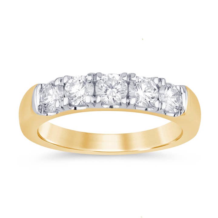 Banda de Diamantes Cultivados em Laboratório Certificada 1,00 CTW Vs em Ouro 14 Kt#3 por atacado de White Rock