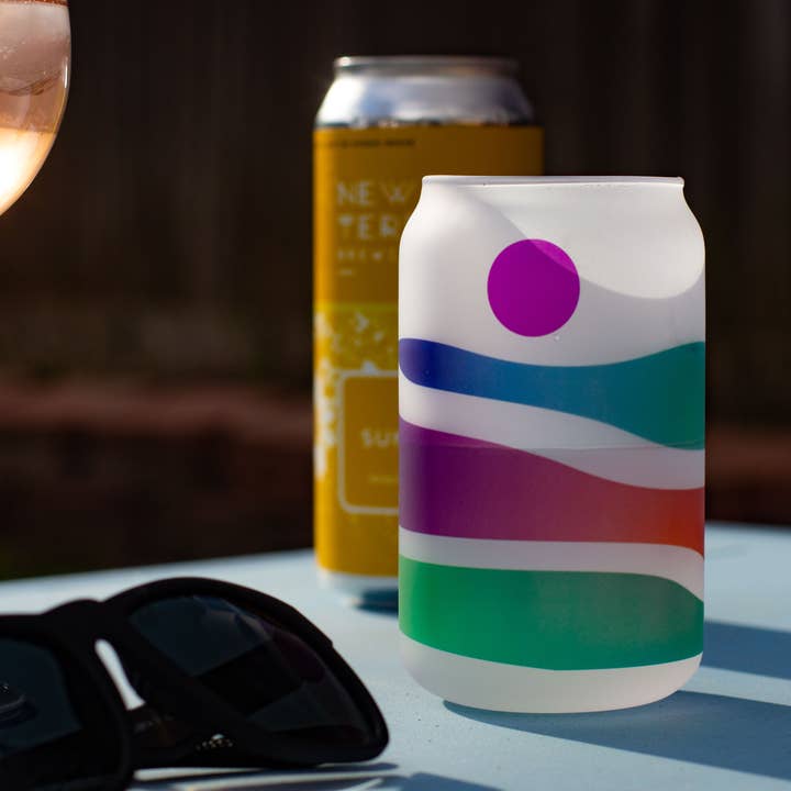 Human Nature Designs - Wholesale Beer Glass/Mug - Colorful Mountain Beer Glass - Colorful Glassware5