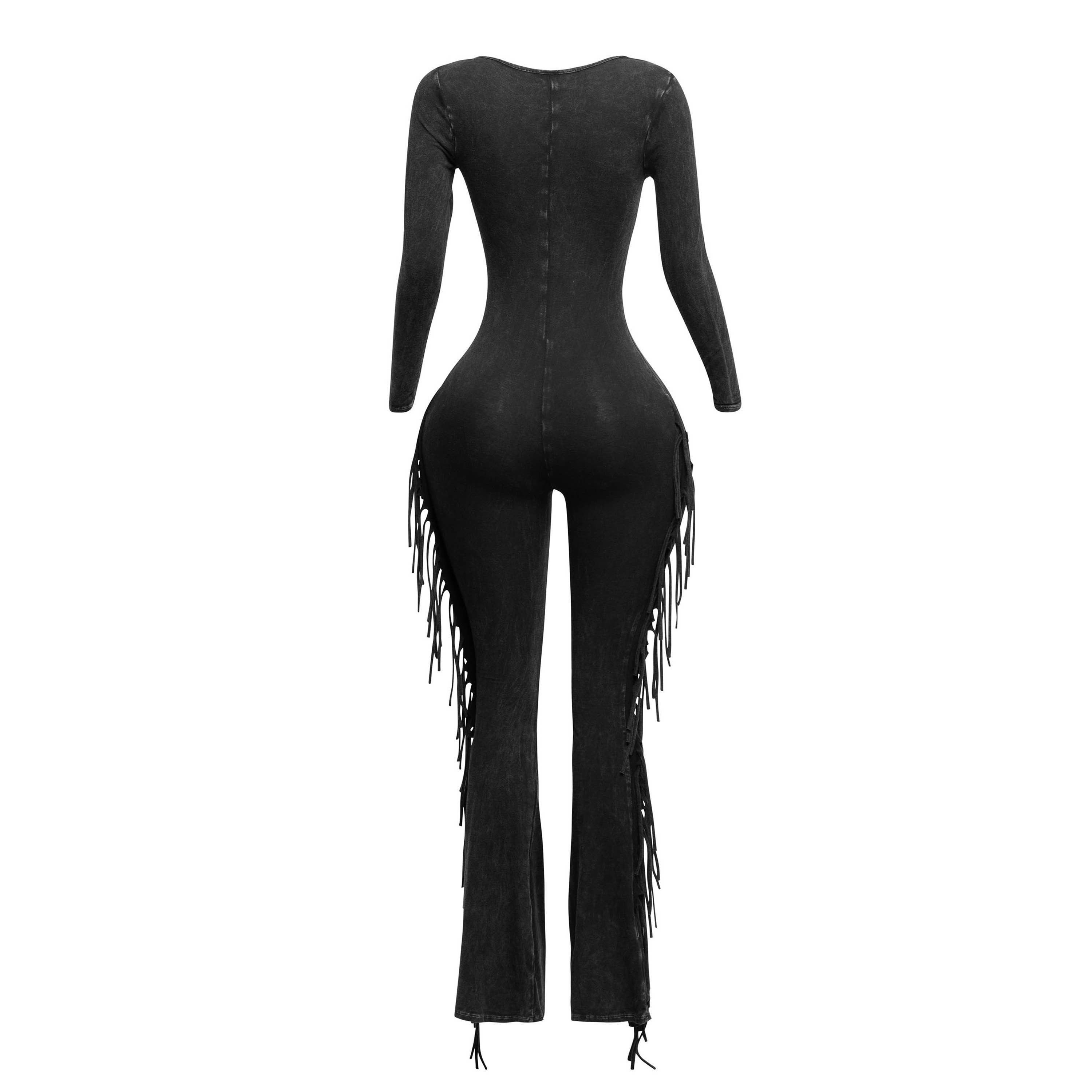 DORCAS - Wholesale Jumpsuit - Women's - Mineral washed fringed jumpsuit17