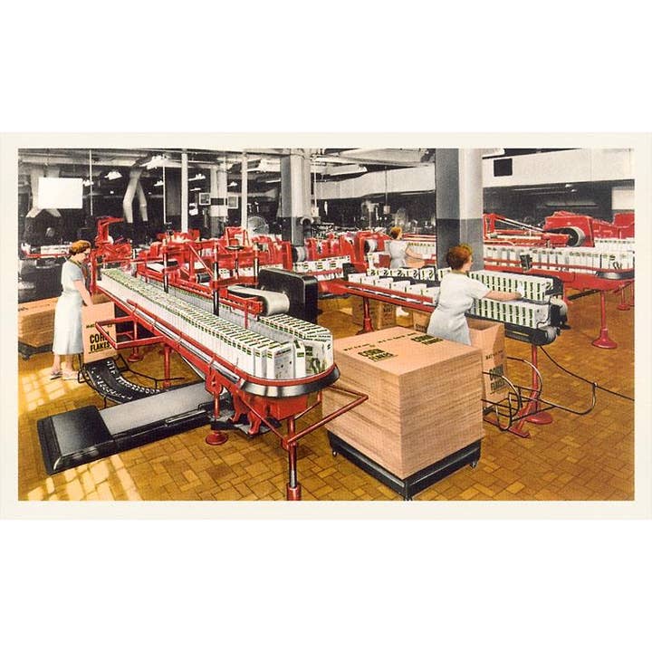 Found Image Press - Wholesale Stationery/notecard set - Greeting Card IF-128 Cereal Packaging Plant