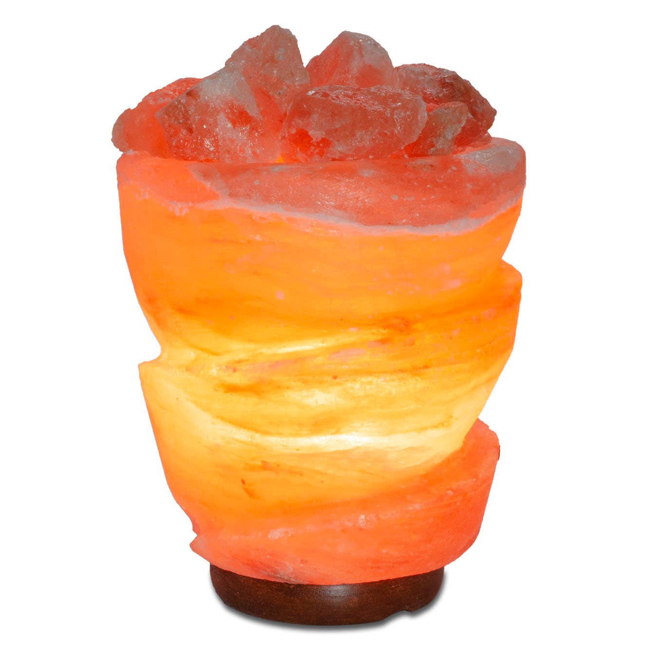 Fantasia Mining - Wholesale Salt Lamp - Funnel w/ Chunks Salt Lamp  - 9.5" avg. - Cord, Bulb, Dimmer7