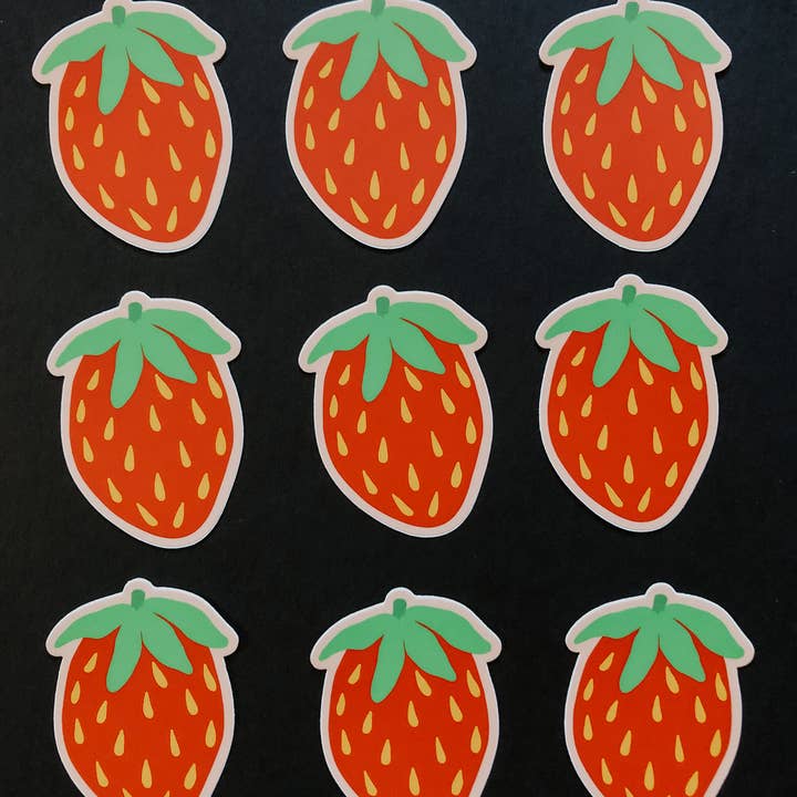 Christine Witmore - Wholesale Sticker - Strawberry Vinyl Sticker1