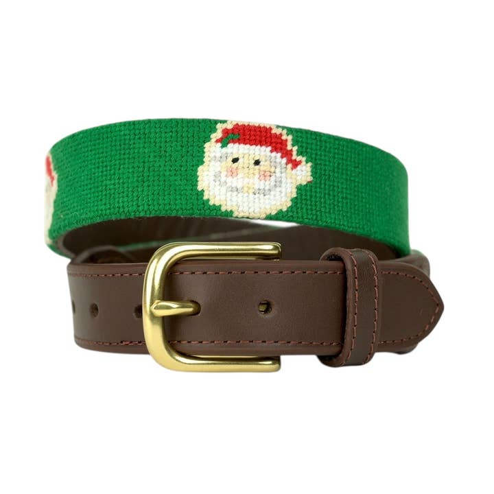 Santa Children's Needlepoint Belt for wholesale by Needle Golf
