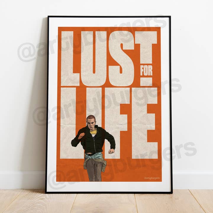 Impression cinématographique inspirée de Lust For Life X Trainspotting pour la vente par ArtyBurgers