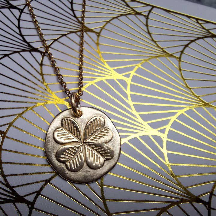 LUCKY necklace made of 925 silver (gold-plated) for wholesale by Grethe Winter