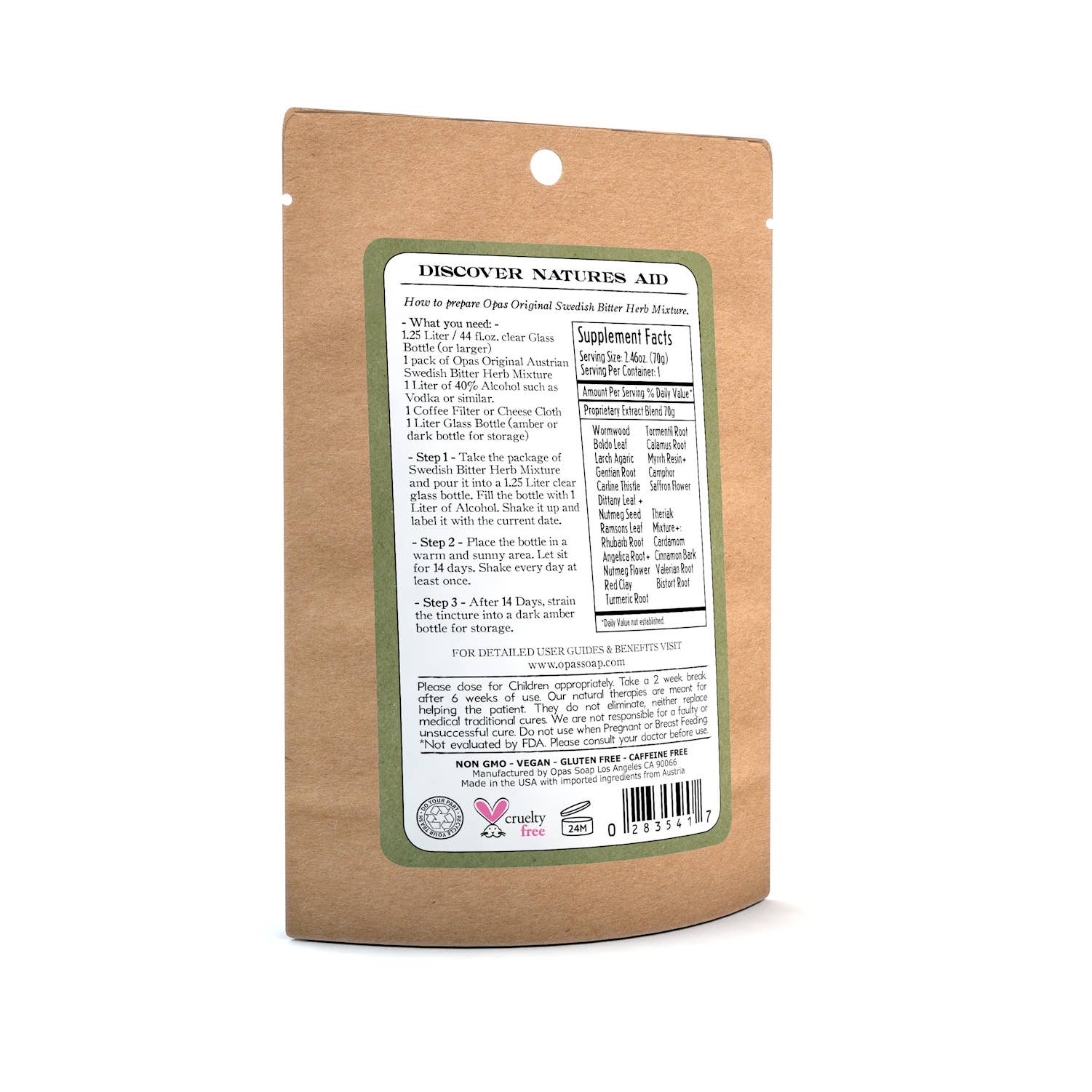 Opas Soap - Vente Supplément oral/vitamine - Bitter suédois autrichien original6