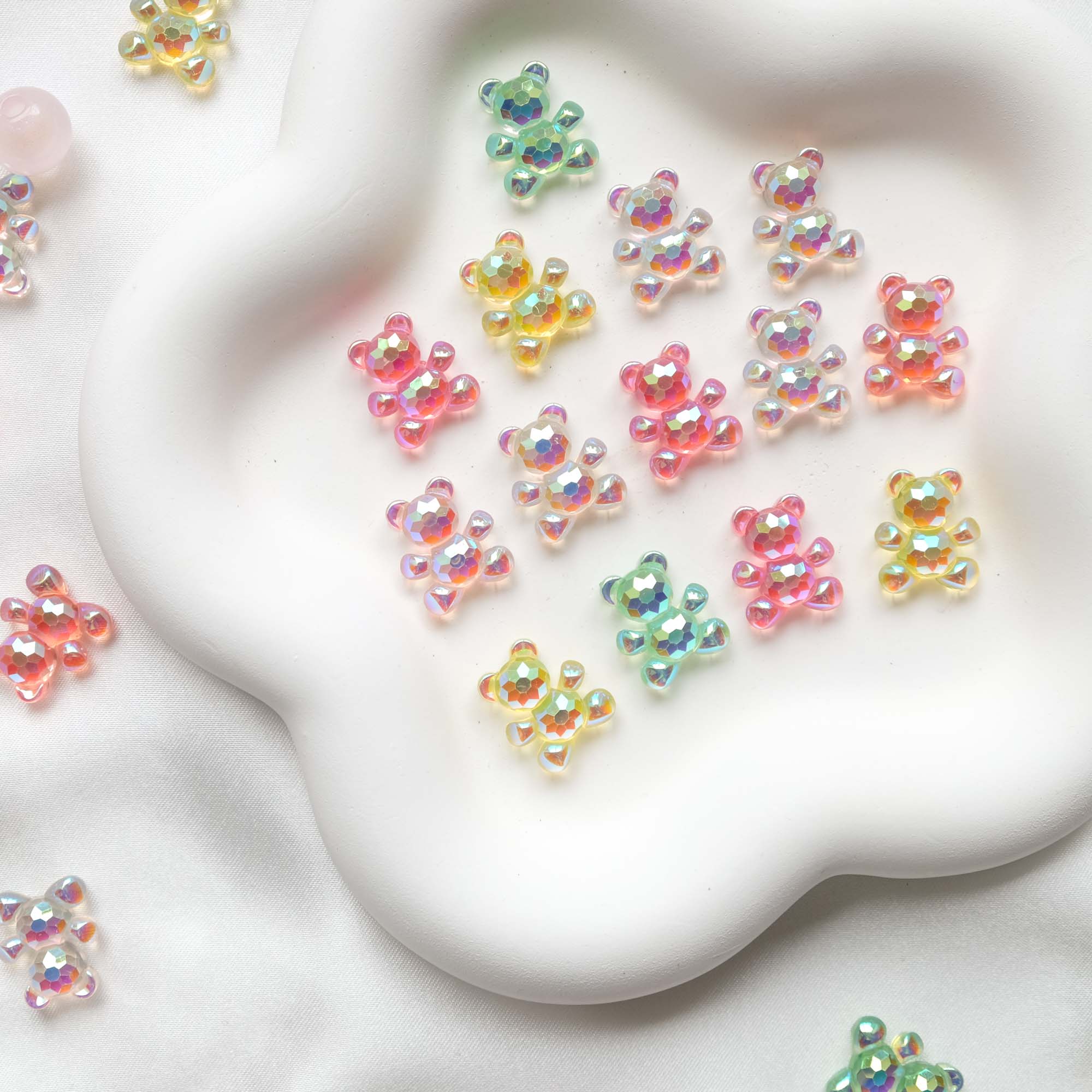 Moon Bunny - Vente Matériels de bricolage - Ours holographique à multiples facettes (4 pièces)7