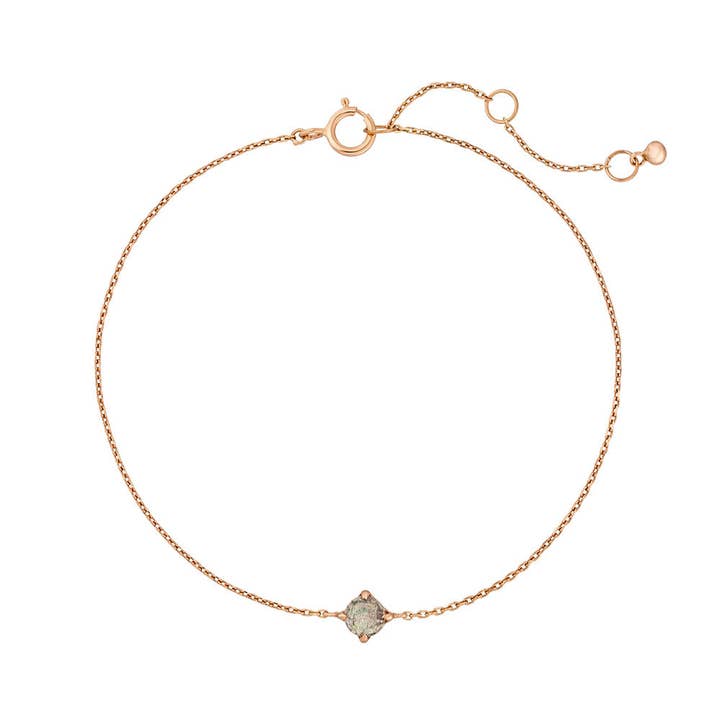 Bracciale Cabochon in oro rosa 14 carati in labradorite per la vendita all'ingrosso da parte di Leaf Jewelry