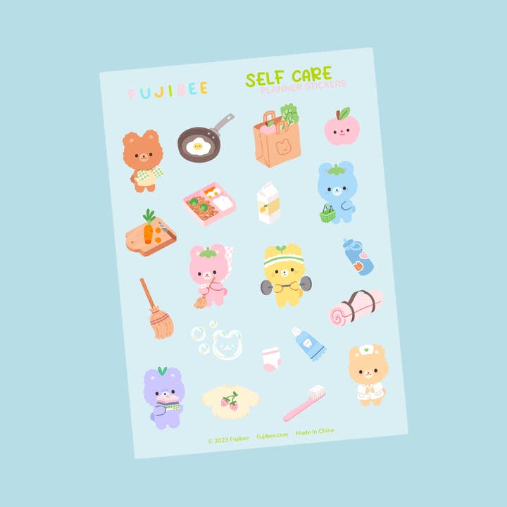 Pegatinas planificadoras de autocuidado, variedad para venta al por mayor de Fujibee
