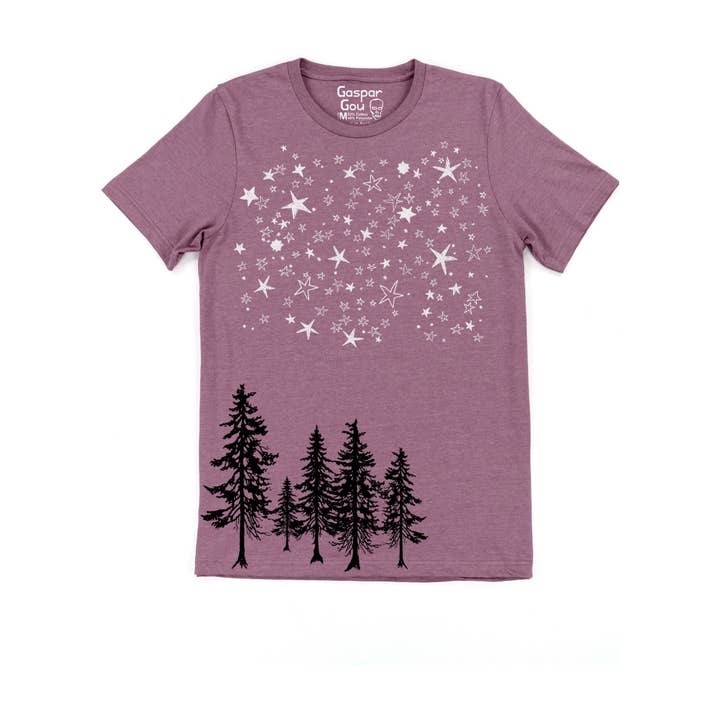 Estrelas e Pinheiros Charlie Tee por atacado de Supermaggie @ Faire