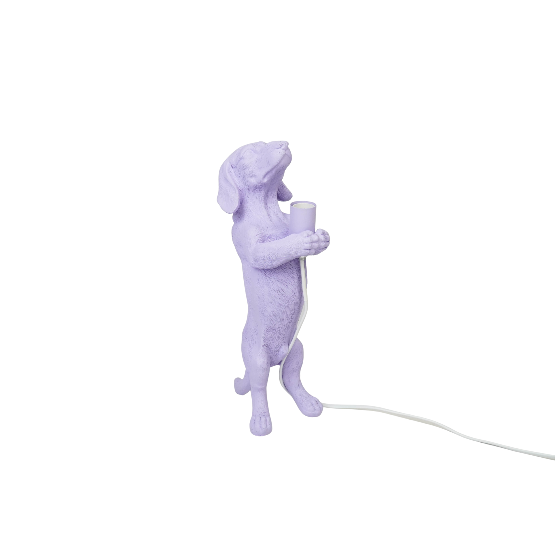 Housevitamin bv - Wholesale Figurine Lamp - Table Lamp - Dachshund - Polyresin - E14 - Lilac- 10x15x38cm3