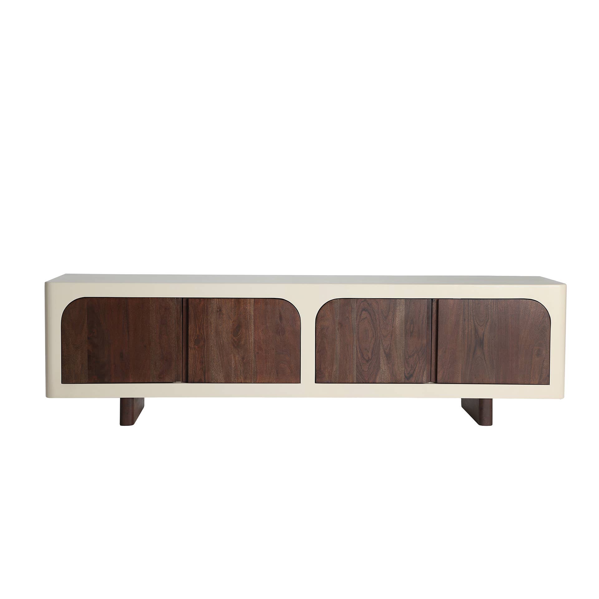 Kodu - Wholesale Console Table - Acacia wood TV stand in off-white color, 180x40