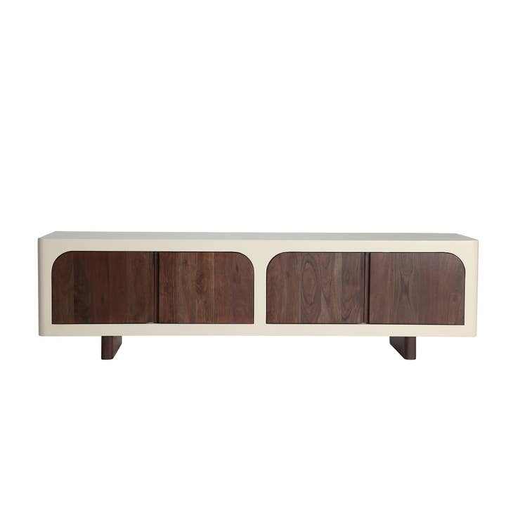 Kodu - Wholesale Console Table - Acacia wood TV stand in off-white color, 180x4