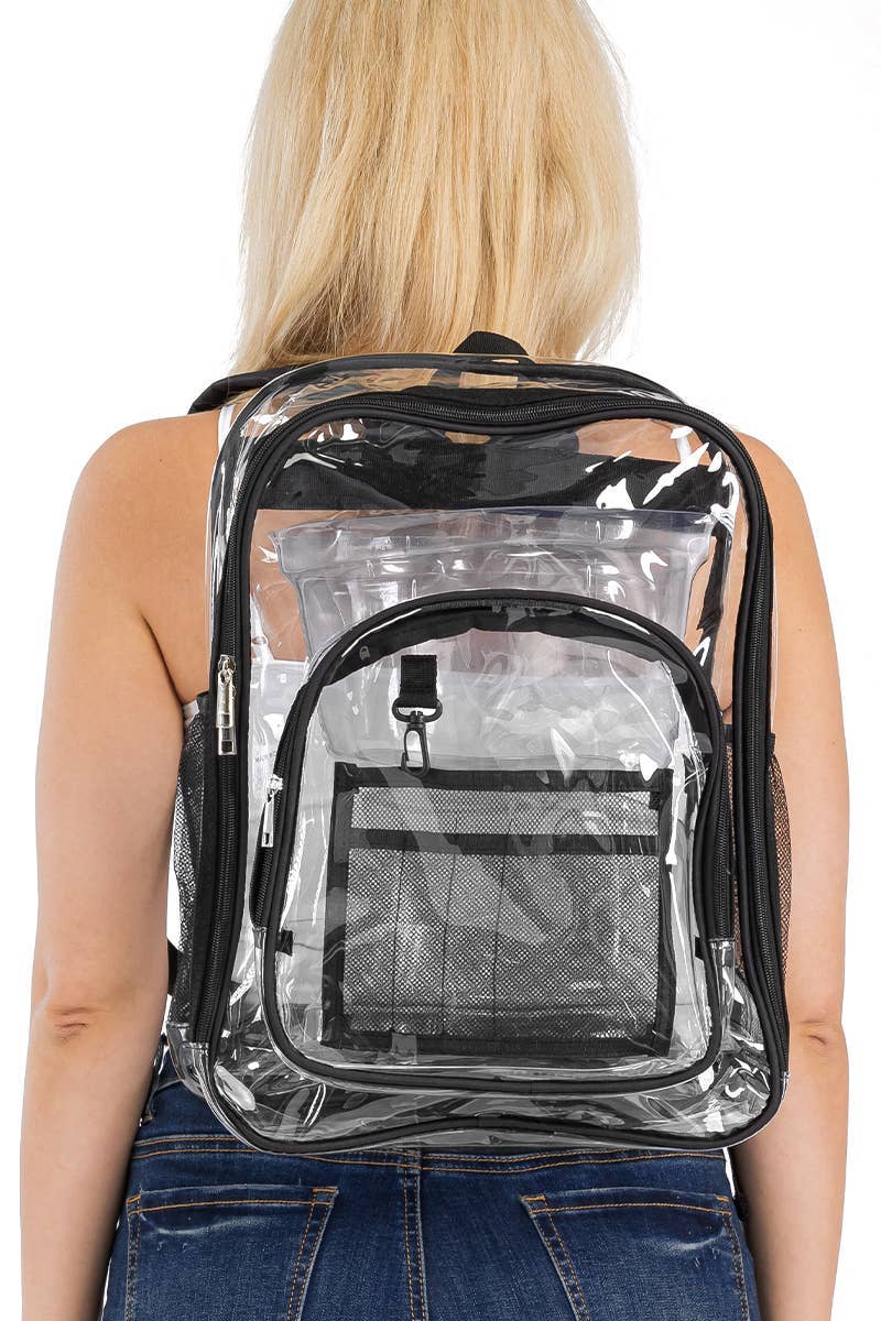 Cap Zone - Vente Sac à dos – femme - Sac à dos en PVC transparent extra large et durable13