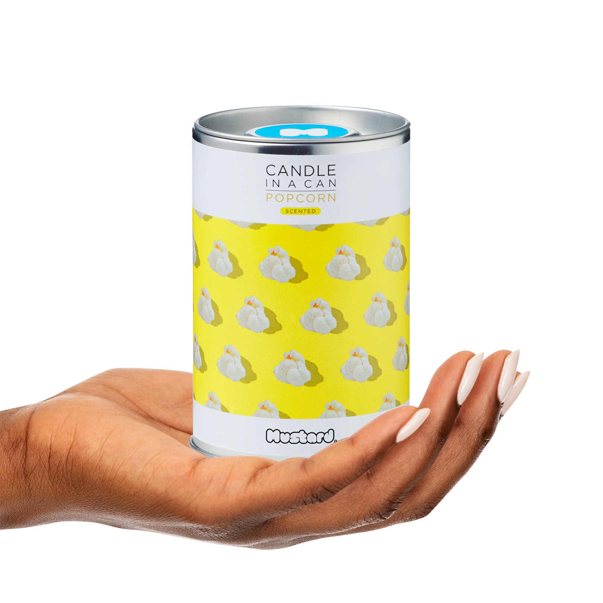 Mustard – wholesale Jar/filled candle – Candle In A Can - Popcorn1