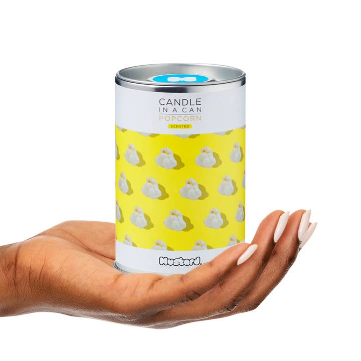 Mustard – wholesale Jar/filled candle – Candle In A Can - Popcorn1