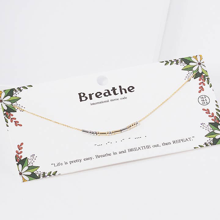 Fashion City - Wholesale Link & Chain Necklace - Positivity Morse Code Necklace7