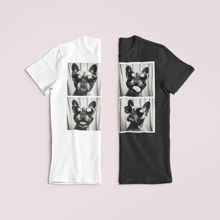 After Five Designs - Wholesale T-Shirt (Graphic) - Unisex - Soft Dog Lover Tee - Cool French Bulldog Photo Booth Shirt3
