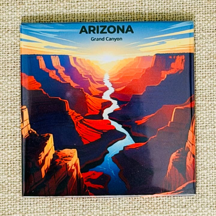 Aimant d'État de l'Arizona - Grand Canyon pour la vente par Cozy Print