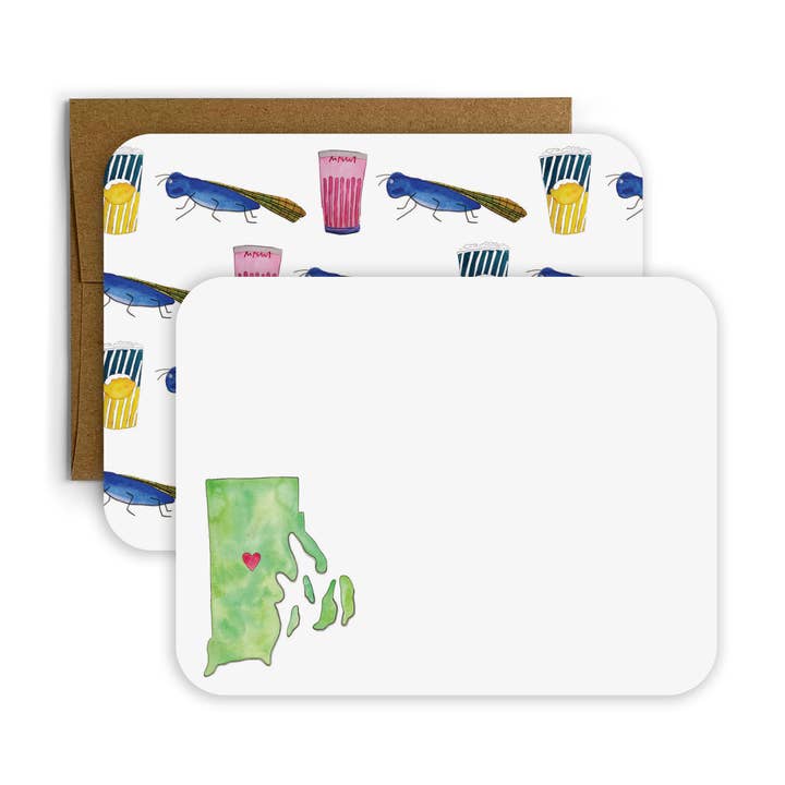 Ensemble de papeterie RI Love pour la vente par Eileen Graphics