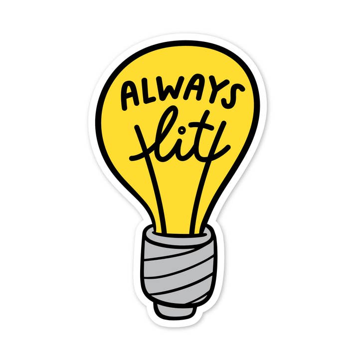 Adhesivo para bombilla Always Lit para venta al por mayor de The Stickerie