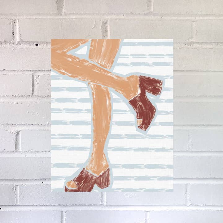 Chunky Heels Print for wholesale by Green Bean Graphics