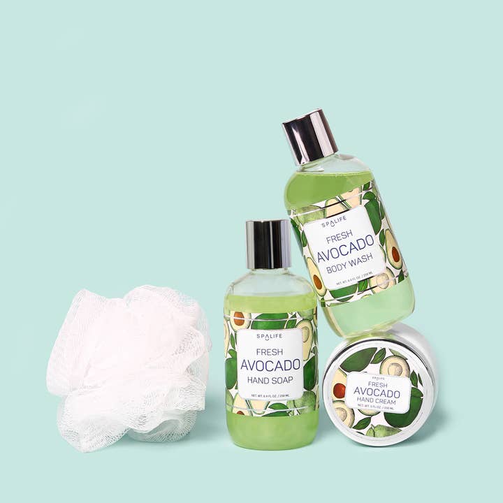 My Spa Life - Wholesale Bath & Body Set - Avocado Shower Bird Cage Mother's Day Gift Set - 5 Pc
