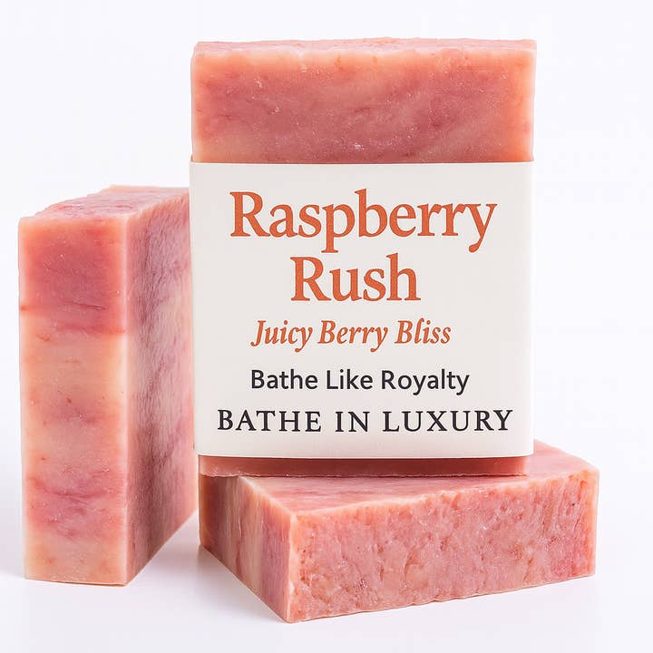 Savon Barre Framboise Rush – Délice de Baies Juteuses pour la vente par Bathe in Luxury