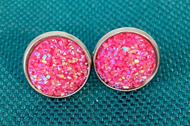 SMA Artistry Creations - Vendita all'ingrosso Orecchini a bottone - Orecchini a bottone cabochon scintillanti da 12 mm16