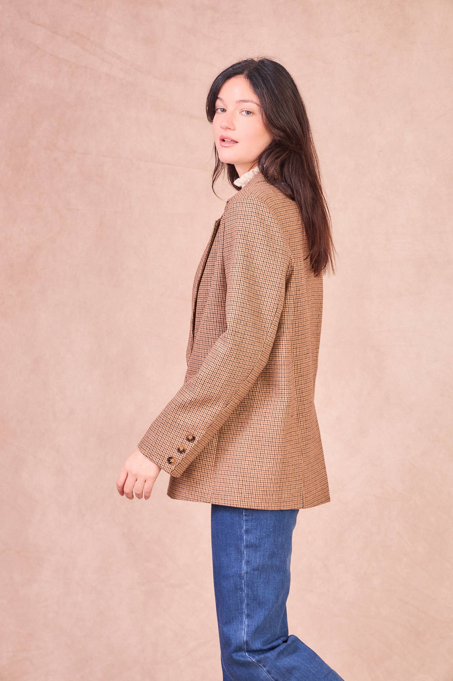 Calie Paris - Vente Veste – femme - GUSTIN – Veste Tailleur en Laine Mélangée3