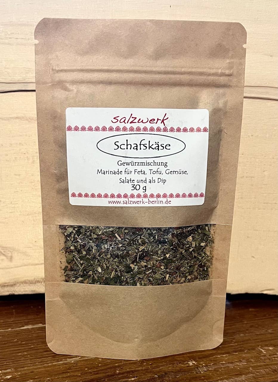 Salzwerk Berlin – Mistura de especiarias secas por atacado – Mistura de especiarias para queijo de ovelha 30g saco