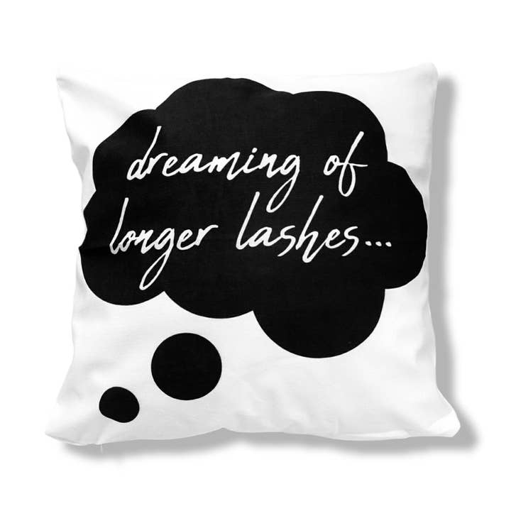 Funda de Cojín - Soñando con Pestañas Más Largas 45 cm x 45 cm para venta al por mayor de GladGirl