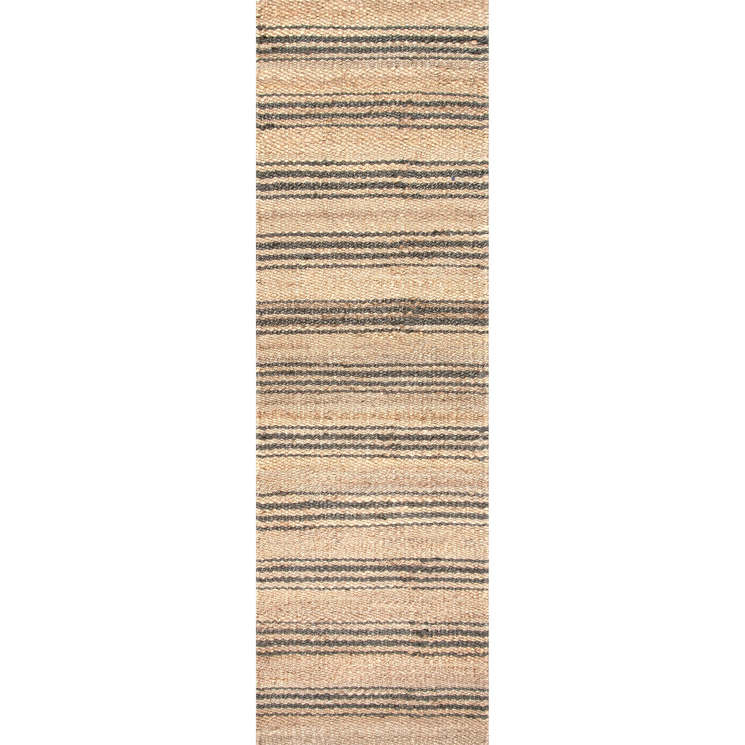 Natural Sycamore Striped Jute Area Rug for wholesale on Faire3