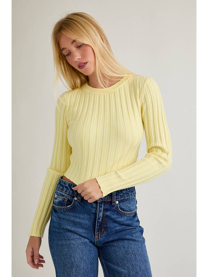 LE LIS - Wholesale Blouse - Women's - BACK SHIRRING LONG SLEEVE TOP13