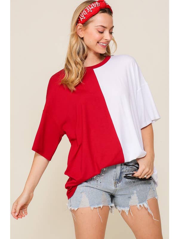 Vanilla Monkey - Wholesale Knit Top - Women's - Game Day Multi Color Knit Top
