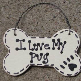 29-2083PUG 2083PUG - Ik hou van mijn mopshond of wij houden van onze mopshond voor wholesale door Nannie and B's Crafts