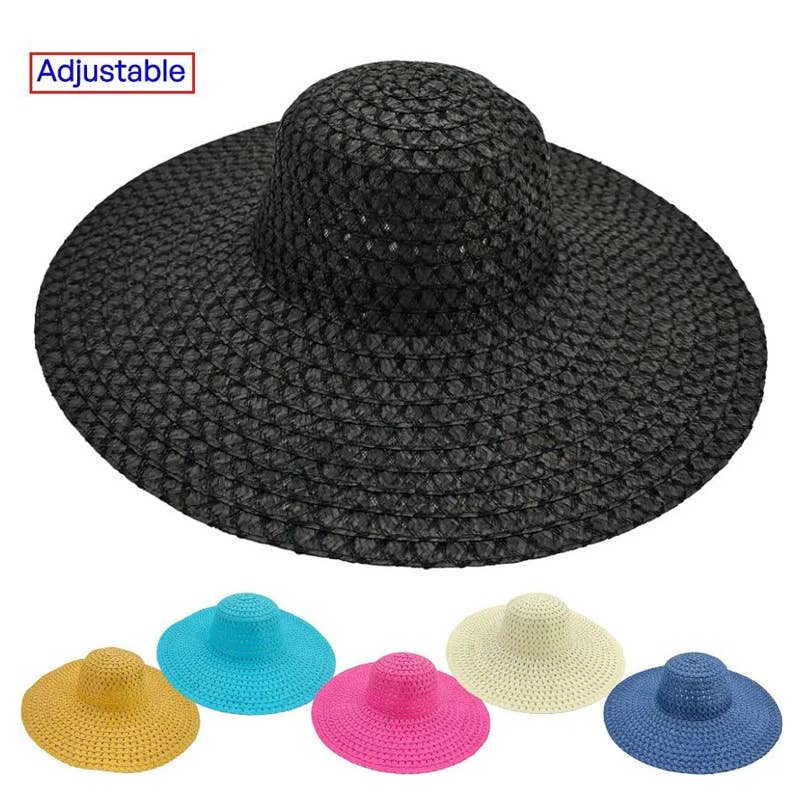Deluxe Import Trading - Wholesale Straw Hat - Women's - Women's Wide Brim Straw Summer Hat0