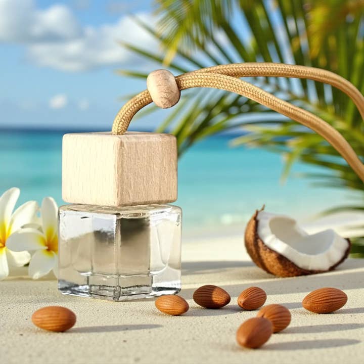 Car Freshener - Beach Bum & Coconuts for wholesale by Charmed Harvest