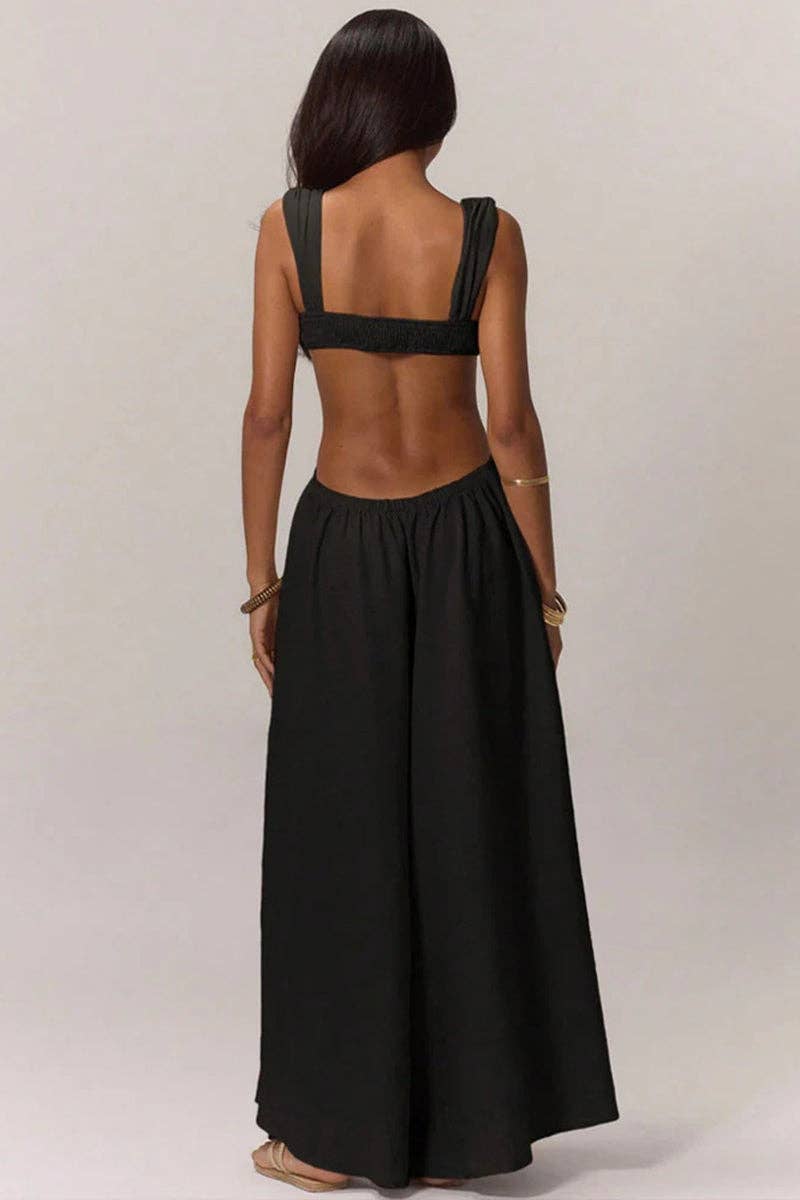 Mccolin - Wholesale Jumpsuit - Women's - Cutout Jumpsuit with Flowing Skirt3