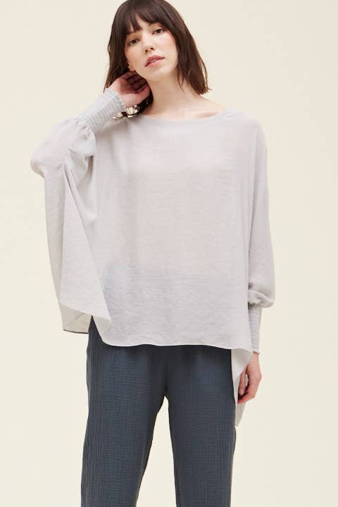 Grade & Gather - Vente Chemisier – femme - 40250PP - BLOUSE À MANCHES SMOCKÉES3