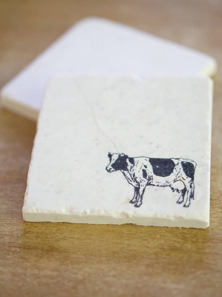 Farm Animal Marble Coaster for wholesale by Lace, Grace & Peonies Marble Coasters