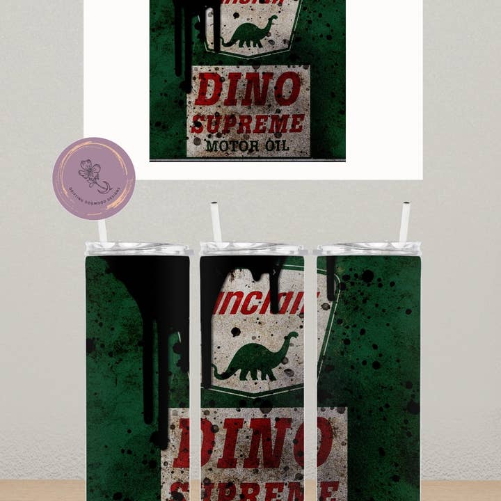 Drifting Dogwood Designs - Wholesale Insulated Mug/Tumbler - Sinclair Motor Oil Tumbler1
