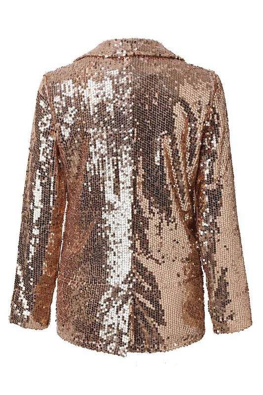 Flarix - Wholesale Jacket - Women's - sequin metallic long sleeve coat4