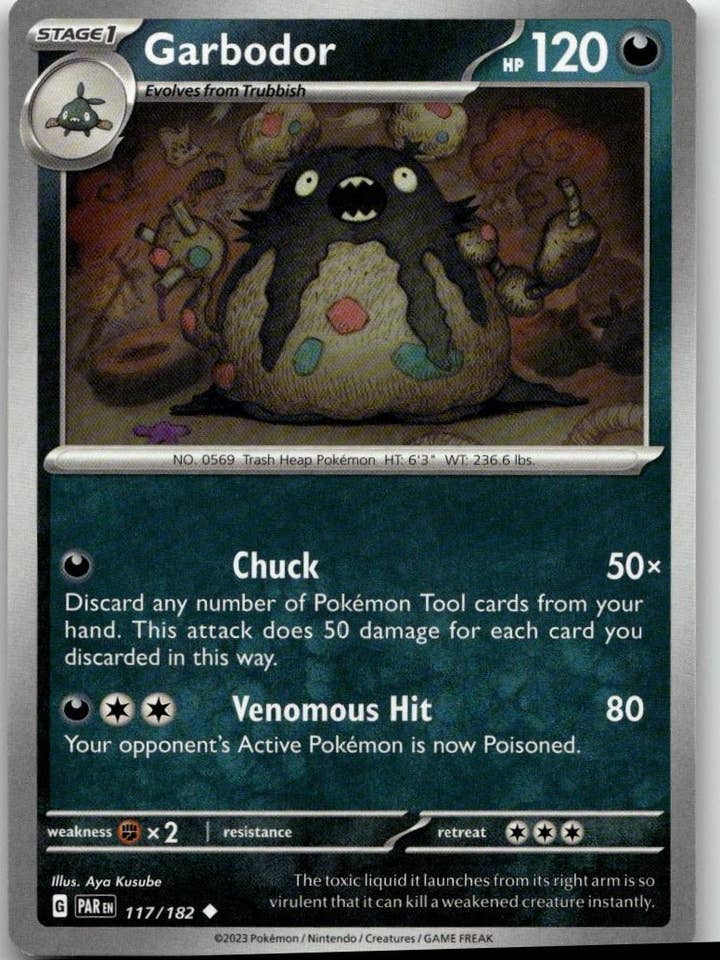 Pokémon SV04: Paradox Rift - Garbodor #117/182 voor wholesale door Chronic Cards