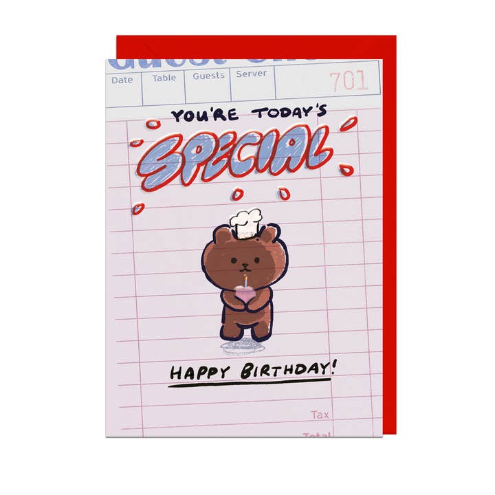 Jolly Awesome - Wholesale Birthday Card - SPECIAL, EMBOSSED, RED ENVELOPE Birthday Card