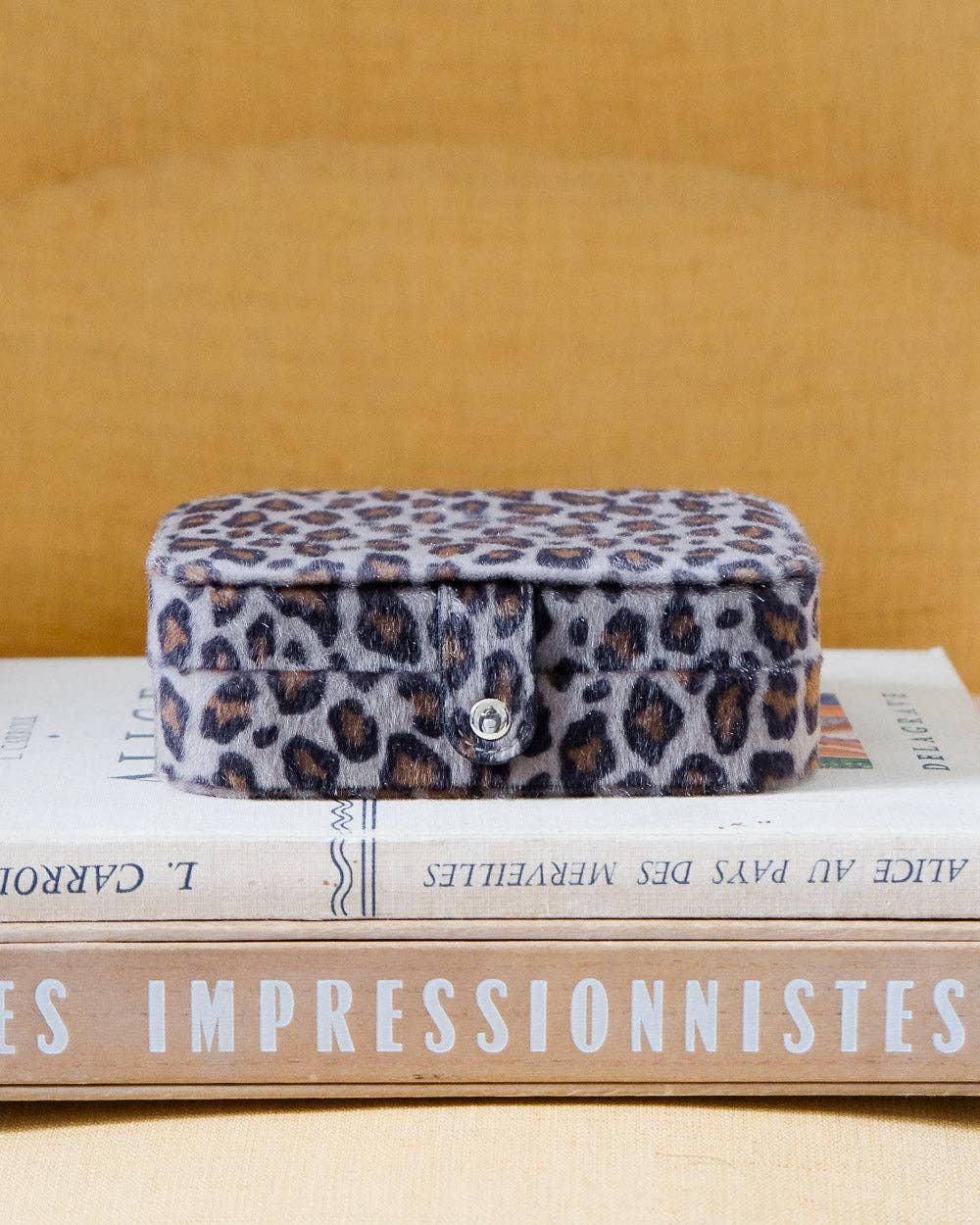 Brigitte leopard travel jewelry box for wholesale on Faire5