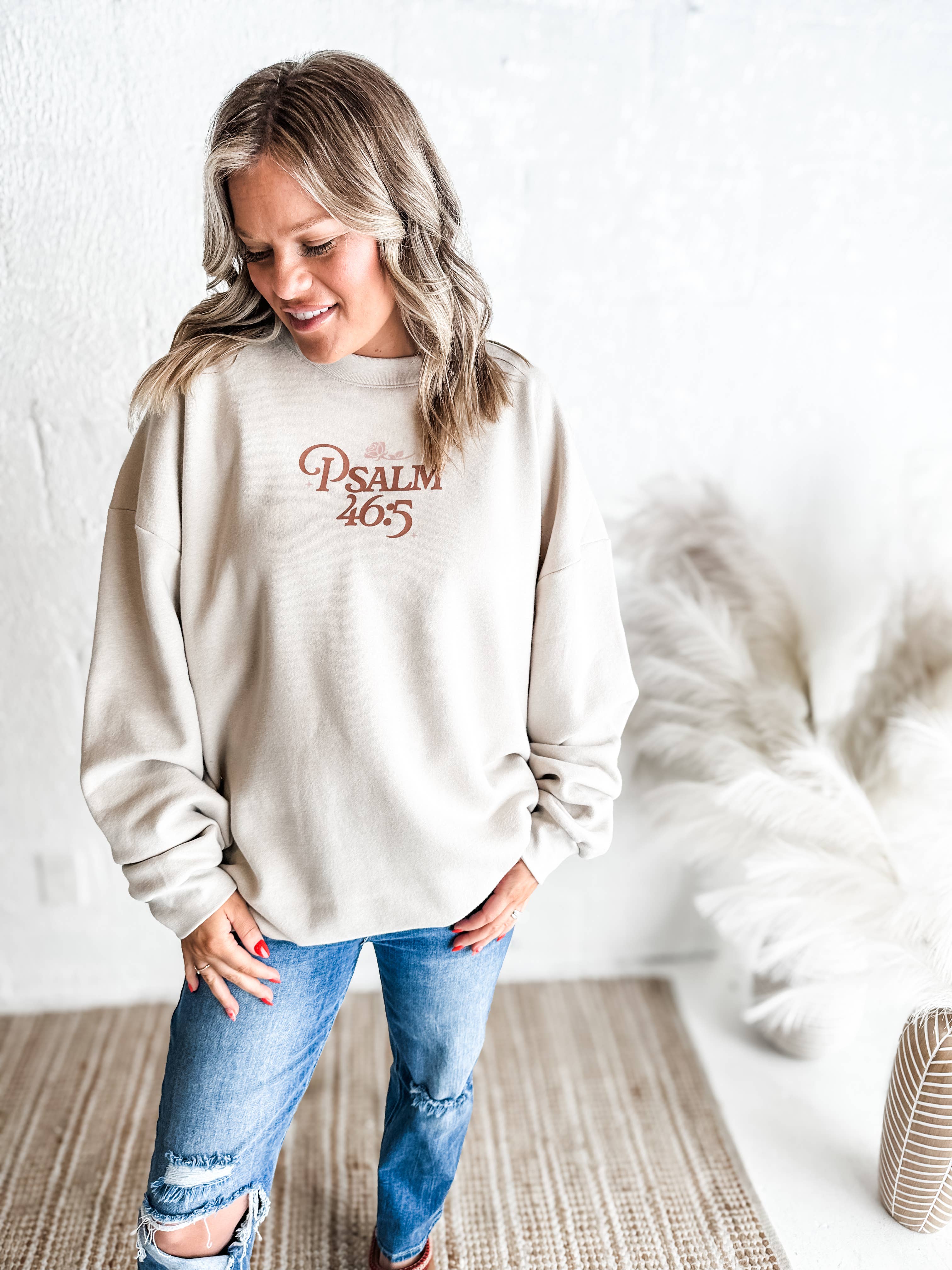 Wicker Road Boutique - Wholesale Graphic Sweatshirt - Women's - God is Within Her, She will Not Fail Sweatshirt3